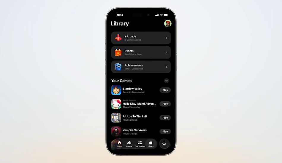 Aplicación juegos Apple